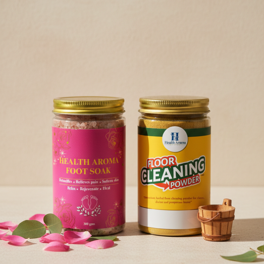 Health Aroma Foot Soak 300 g & Floor Cleaner 180g Combo | Care for You & Your Home