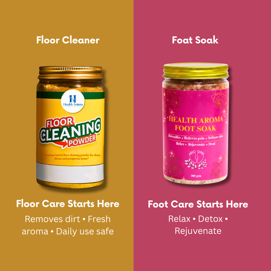 Health Aroma Foot Soak 300 g & Floor Cleaner 180g Combo | Care for You & Your Home