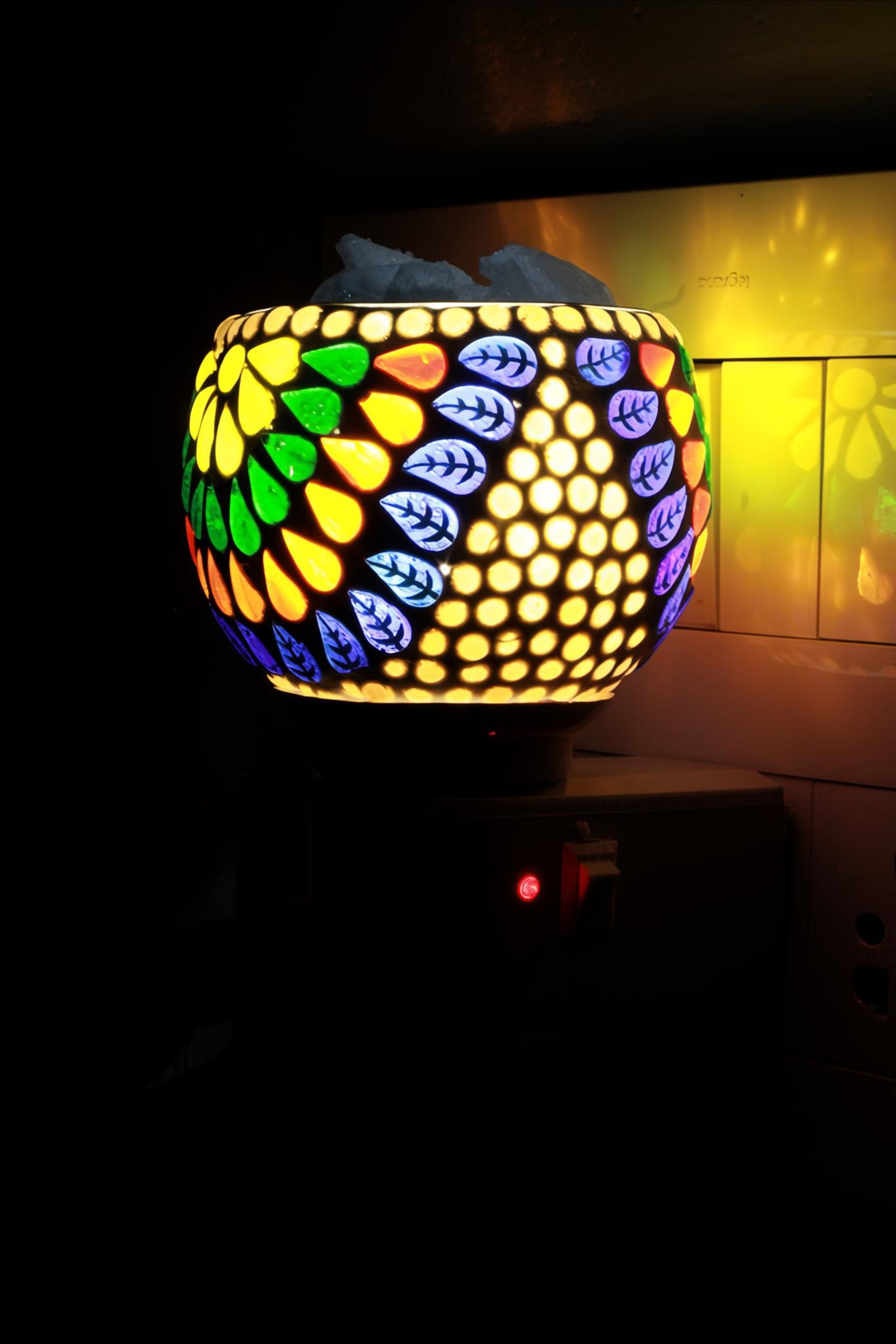 Divine Camphor Diffuser with Natural Bheemseni (Pacha Karpooram) | Rainbow Petal Design