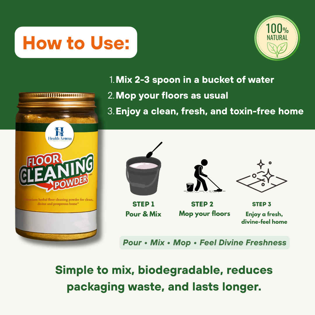 Herbal Floor Cleaner – 180g | Natural, Toxin-Free & Eco-Friendly
