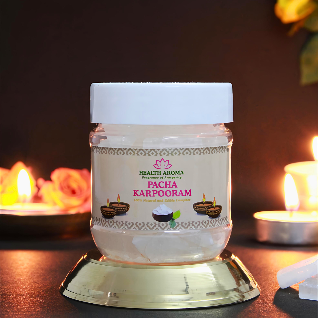 100% Organic Bhimseni Camphor (Pacha Karpooram) – 100g | Health Aroma