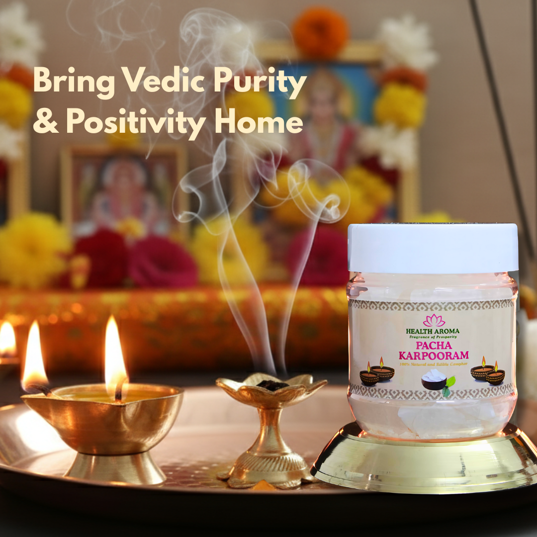 100% Organic Bhimseni Camphor (Pacha Karpooram) – 100g | Health Aroma