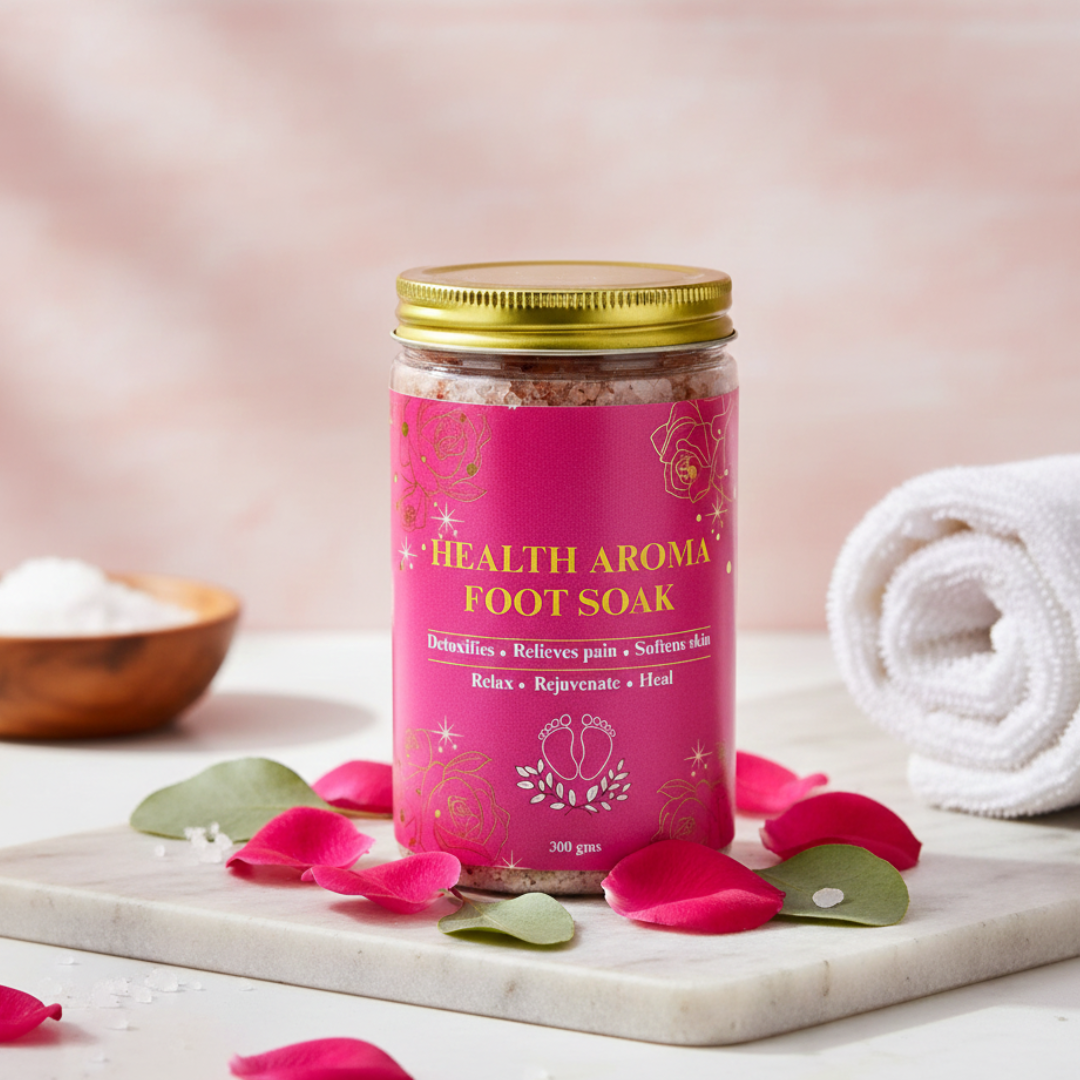 Buy Health Aroma Foot Soak and get 2 FREE Terry Towels (12 × 12 inches)