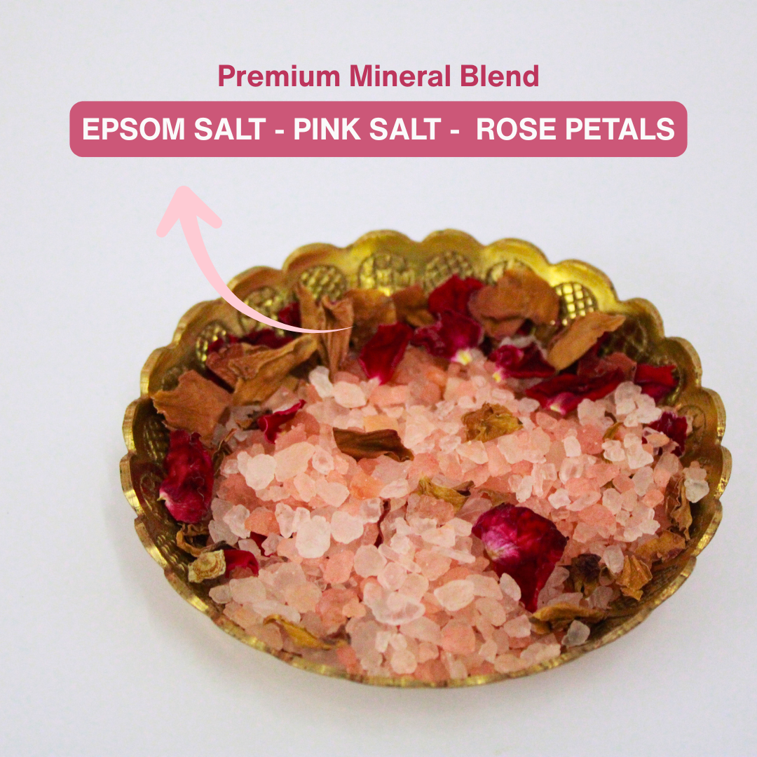 Mineral-Rich Foot Soak with Epsom & Pink Salt | Better Sleep, Stress Relief & Muscle Recovery (300g | Pack 2 | FREE Terry Towel)