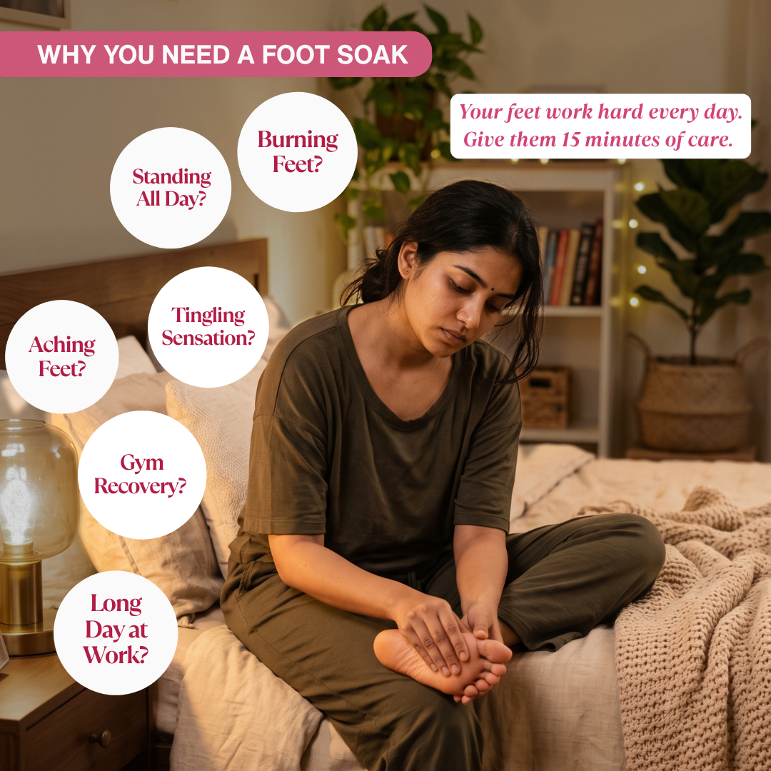 Mineral-Rich Foot Soak with Epsom & Pink Salt | Better Sleep, Stress Relief & Muscle Recovery (300g | Pack 2 | FREE Terry Towel)